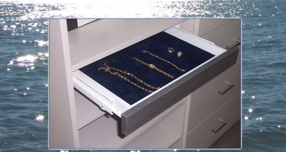Jewellery drawer in a wardrobe